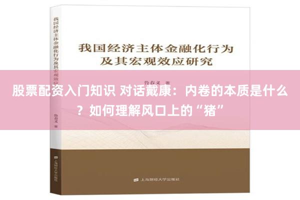 股票配资入门知识 对话戴康：内卷的本质是什么？如何理解风口上的“猪”